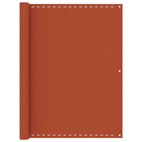 vidaXL Balkono pertvara, oranžinės spalvos, 120x600cm, HDPE