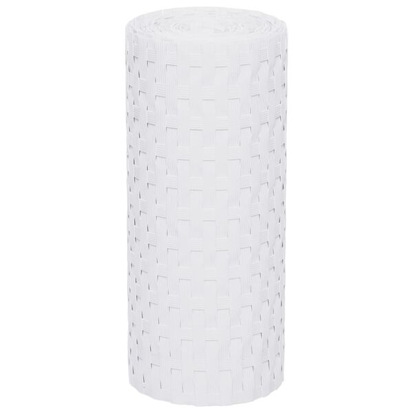 vidaXL Balkono pertvaros, 10vnt., baltos, 255x19cm, poliratanas