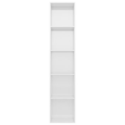 vidaXL Spintelė knygoms, baltos spalvos, 40x30x189cm, MDP, blizgi
