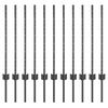 vidaXL Tvorelės stulpas 11 pcs Pilka 80 cm Plienas