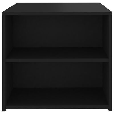 vidaXL Šoninis staliukas, juodos spalvos, 50x50x45cm, MDP