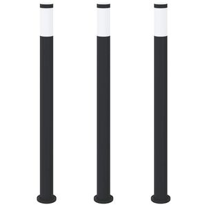 vidaXL &Scaron;viestuvai stulpeliams, 3 vnt., 110 cm, nerūdijantis plienas, IP44