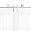 vidaXL Stumdomų durų įrangos rinkinys, sidabr., 400cm, nerūd. plien.