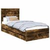 vidaXL Lovos rėmas Rūkyta ąžuolas 75 x 190 cm Inžinerinė mediena