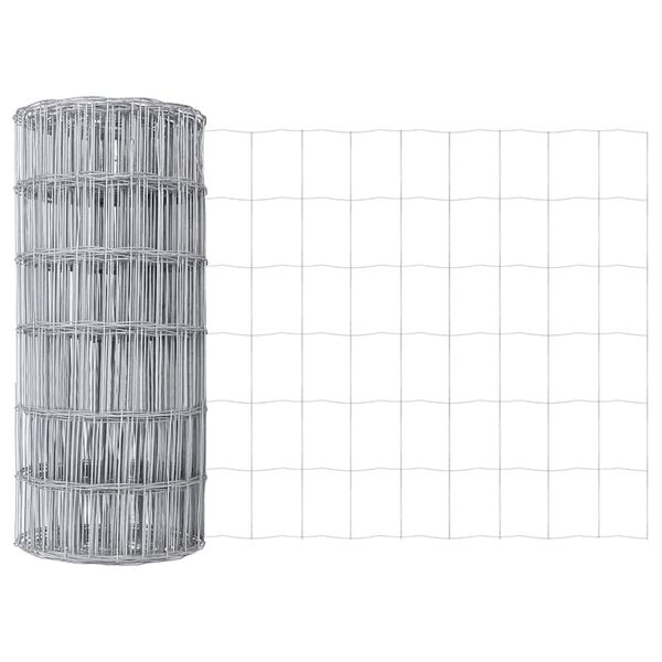 vidaXL Euro tvora Sidabro 0.8 x 10 m Karštai cinkuotas geležis