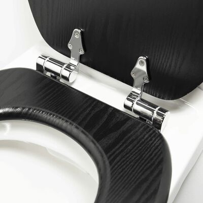 Tiger Klozeto sėdynė su soft-close mechanizmu Blackwash, juoda, MDF