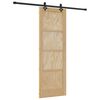 vidaXL Slankios durys Natūrali ir juoda 73,5 x 211 cm