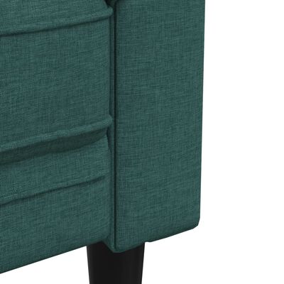 vidaXL Chesterfield krėslas, tamsiai žalios spalvos, audinys