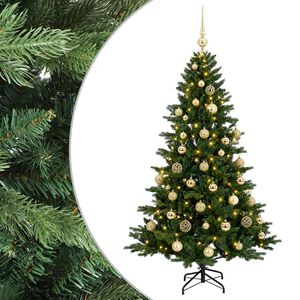 vidaXL Dirbtinė kalėdinė eglutė su rutuliuku 120 cm 150 LED