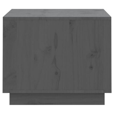 vidaXL Kavos staliukas, pilkas, 120x50x40,5cm, pušies medienos masyvas