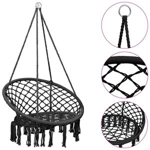 vidaXL Hamakas-supama kėdė, antracito spalvos, 80cm