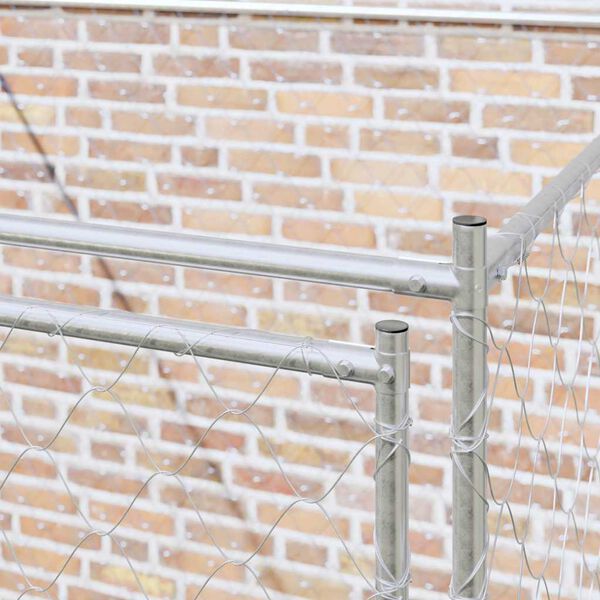 vidaXL &Scaron;uns narvas Sidabro 200 x 200 x 200 cm Cinkuota plienas