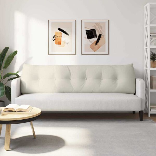 vidaXL Apsaugos Pagalvė Kreminė 180 x 24 x 50 cm Aksomas