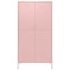 vidaXL Drabužių spinta, rožinė, 90x50x180cm, plienas