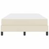 vidaXL Lovos rėmas su čiužiniu Kreminė 120 x 200 cm audinys