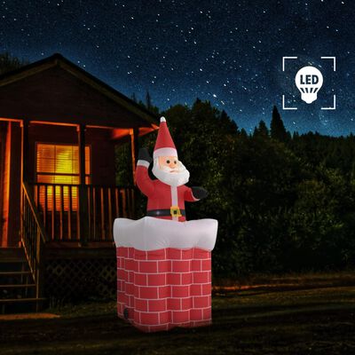 vidaXL Kalėdų Senelis kamine, savaime judantis, LED, IP44, 180 cm
