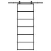 vidaXL Stumdomos durys su įrangos rinkiniu, 76x205cm, ESG ir aliuminis