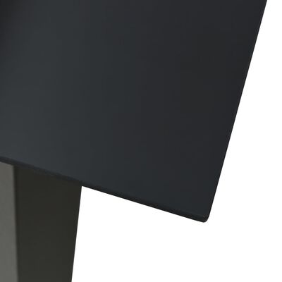 vidaXL Lauko valgomojo baldų komplektas, 7 dalių, juodas, PVC ratanas