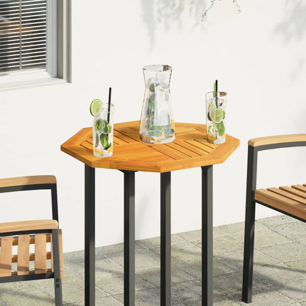 vidaXL Stalviršis, 60x60x2cm, akacijos medienos masyvas, aštuonkampis