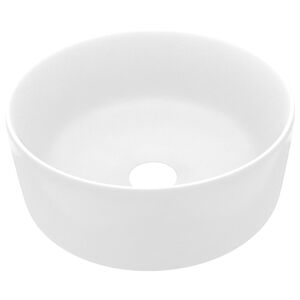 vidaXL Prabangus praustuvas, matinis baltas, 40x15cm, keramika