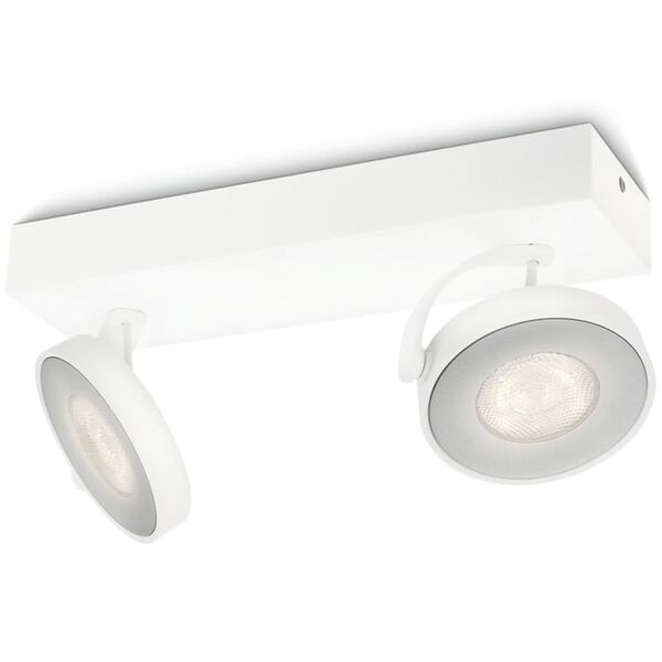 Philips myLiving Ta&scaron;kinis LED &scaron;viestuvas Clockwork, baltas, 2x4,5 W