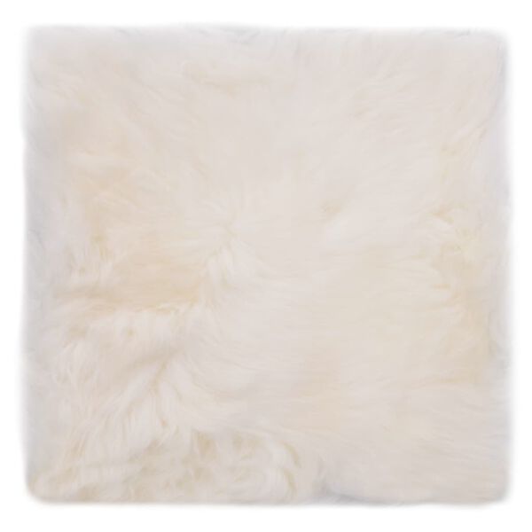 vidaXL Kėdžių pagalvėlės, 2 vnt., baltos sp., 40x40cm, avies kailis