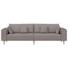 vidaXL Sofa su pagalve Taupe 250 x 77 x 76 cm audinys