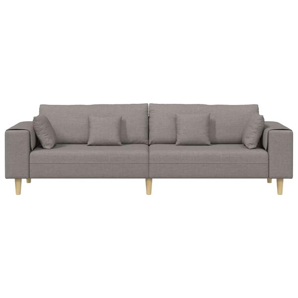 vidaXL Sofa su pagalve Taupe 250 x 77 x 76 cm audinys