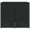vidaXL Šiukšlių dėžė 2 pcs Juoda 65 x 80 x 115 cm Polietilenas