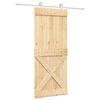 vidaXL Slankios durys Natūrali ir Balta 85 x 210 cm