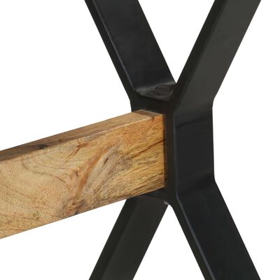 vidaXL Valgomojo stalas, 120x60x76cm, neapdorota mango mediena