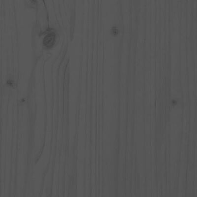 vidaXL Lova, pilkos spalvos, 90x190cm, pušies medienos masyvas