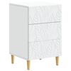 vidaXL Naktinis staliukas Balta 43 x 39,5 x 66,5 cm Apdirbta mediena
