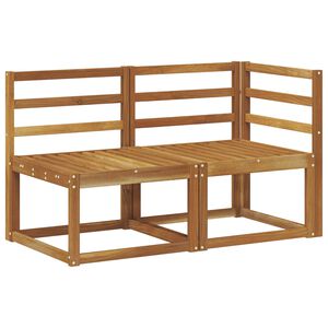 vidaXL Lauko vidurinė ir kampinė sofa 2 Vienetas Natūrali