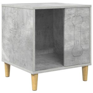 vidaXL &Scaron;unų būda Betono pilka 44 x 42 x 49 cm Apdirbta mediena