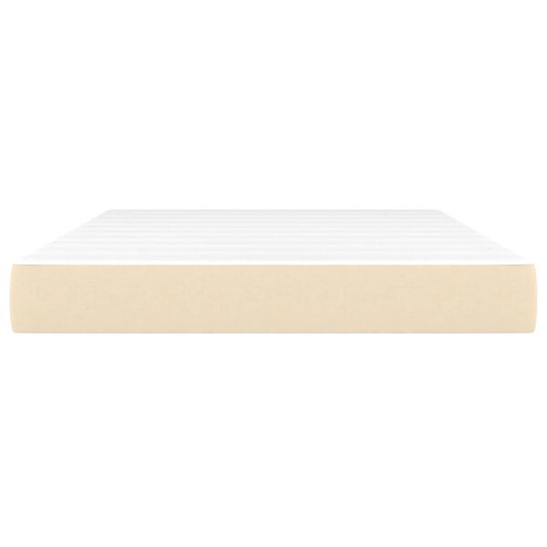 vidaXL Spyruoklinis čiužinys, kreminės spalvos, 140x200x20 cm, audinys