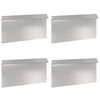 vidaXL Sraigių tvora 4 pcs 50 x 3,5 x 25 cm Nerūdijantis Plienas