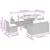 vidaXL Sodo komplektas su pagalvėlėmis, 9 dalių, smėlio, poliratanas