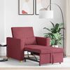 vidaXL I&scaron;traukiamas sofa-lova vienvietis Vyno raudonumo audinys