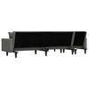 vidaXL L formos sofa-lova, tamsiai pilka, 275x140x70cm, audinys