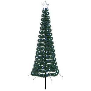 vidaXL LED blizganti kalėdinė eglutė su smeigtuku EKENAS 180 cm