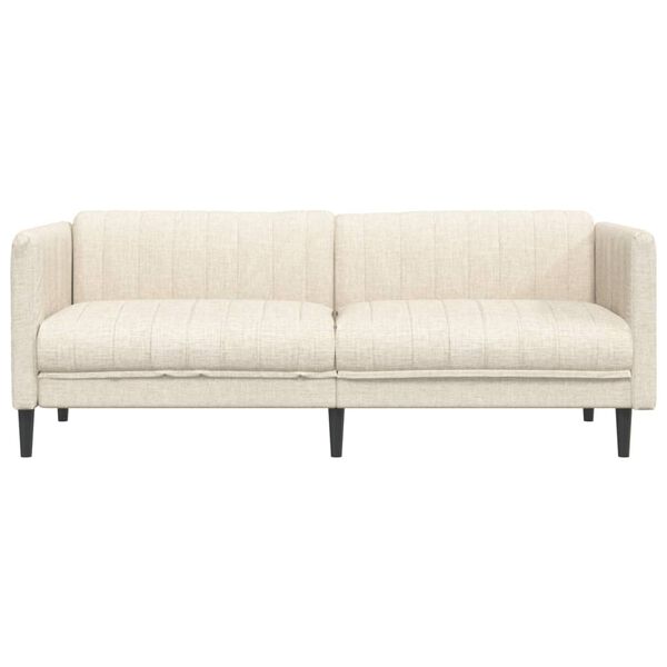 vidaXL Trivietė sofa, linas