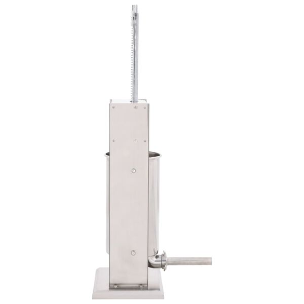 vidaXL Rankinis dešrų kimštuvas, sidabr. sp., 15l, nerūd. plienas