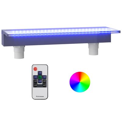 vidaXL Krioklys su įvairių spalvų LED lemputėmis, 60cm, akrilas