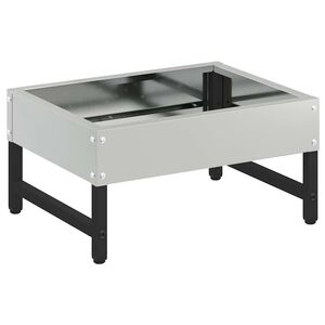 vidaXL Paukščių šėrykla Sidabro 80 x 28 x 13.5 cm Cinkuota plienas