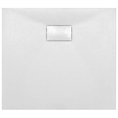 vidaXL Dušo padėklas, baltos spalvos, 90x80 cm, lieto lakšto junginys