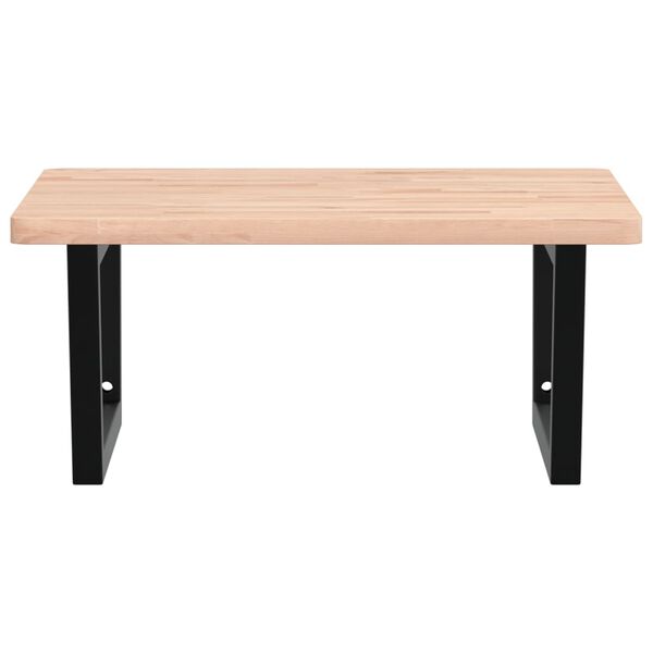 vidaXL Lentyna praustuvui, plienas ir bukmedžio medienos masyvas