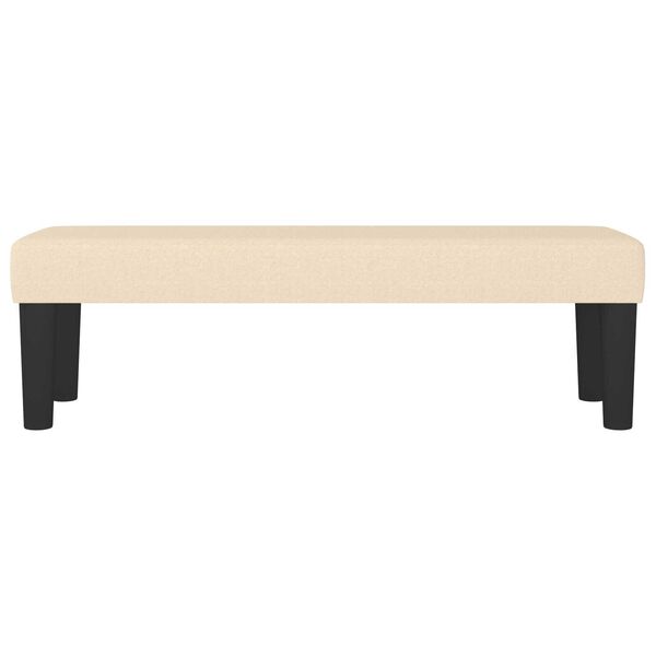 vidaXL Suoliukas, kreminės spalvos, 100x30x30cm, audinys