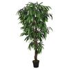 vidaXL Dirbtinis mango medis, žalios spalvos, 80 cm, 300 lapų