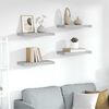 vidaXL Pakabinamos sieninės lentynos, 4vnt., pilkos, 50x23x3,8cm, MDF